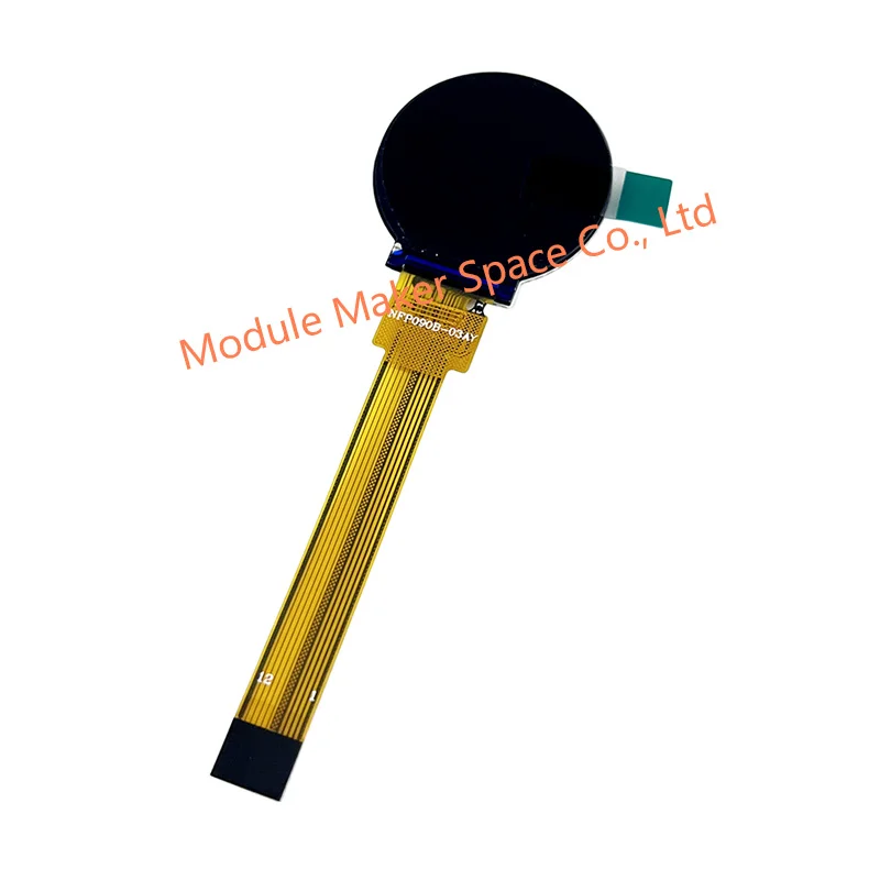 Módulo de exibição LCD TFT de 0,9 polegadas, driver ST7735 de tela colorida SPI redonda 128x128