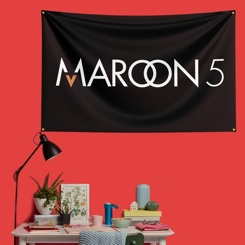 Maroon 5 Inspired Rock Music Flag 3x5 FT 90x150cm Polyester Decorative Banner Tapestry For Music Fans