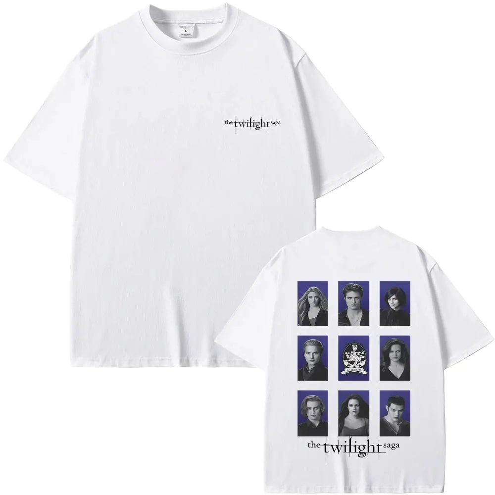الشفق الجرافيك تي شيرت مصاص دماء روبرت باتينسون إدوارد كولين بيلا جاكوب الأسود تي شيرت الرجال النساء عادية المتضخم تي شيرت #5
