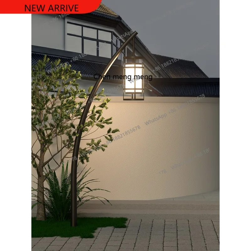 

Уличный водонепроницаемый фонарь на высокой опоре для китайских двориков, ландшафтный светильник для вилл, садовый светильник для жилых комплексов, парковый светильник для живописных зон