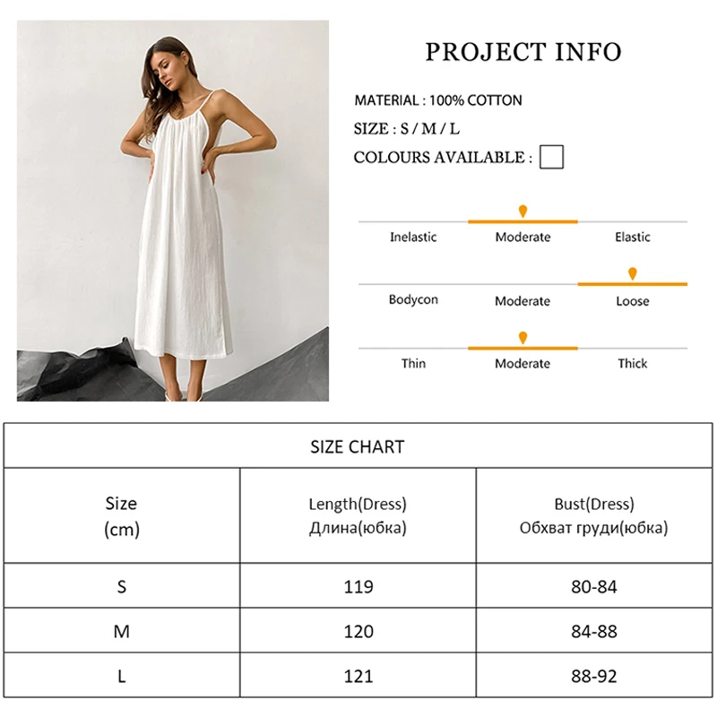 NHKDSASA Cotton Night Dress Women Sexy Spaghetti Strap Nightwear White Loose Long Woman Dresses Split 2022 Autumn Pajamas Solid