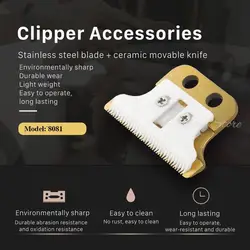 Pro Elektrische Haar Clipper Klinge Für Wahl Detailer Trimmer 8081 Ersatz Klinge Set Keramik Titan Haar Trimmer Kopf