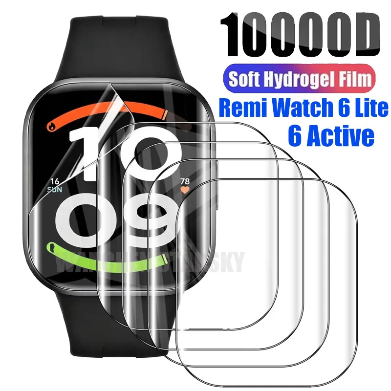 Soft Hydrogel Film For Redmi Watch 6 Lite Screen Protector HD Anti Scratch TPU Protective Film For Redmi Watch 6Active Accessory