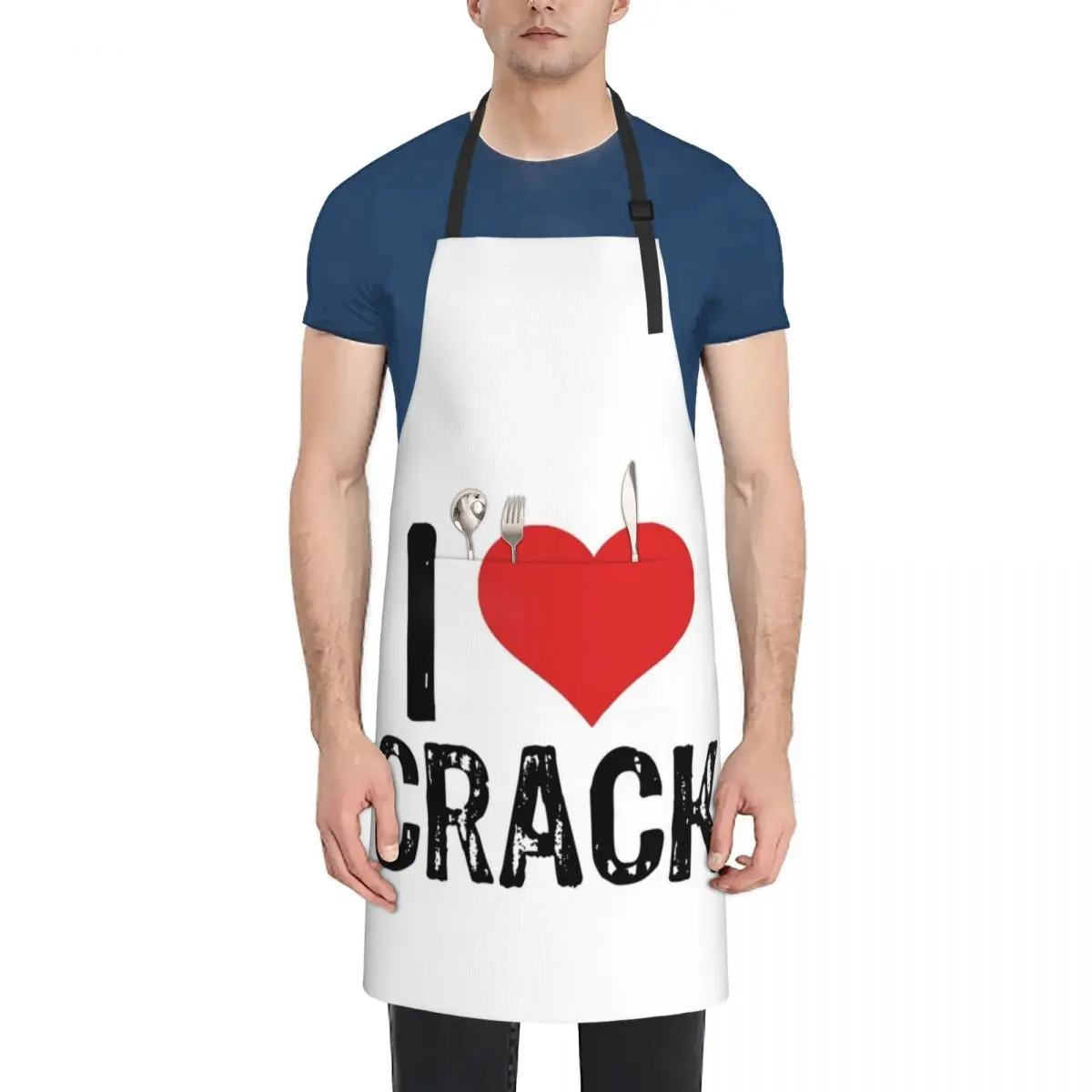 

I Love Crack Apron for women with pocket Things For Kitchen carpenter Apron