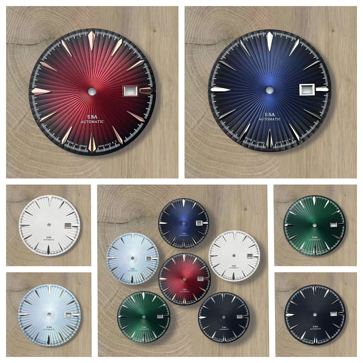 

35mm S Logo Cocktail Dial Fit NH35 Movement High-Quality Vertical Grain Dial Watch Modification Accessories