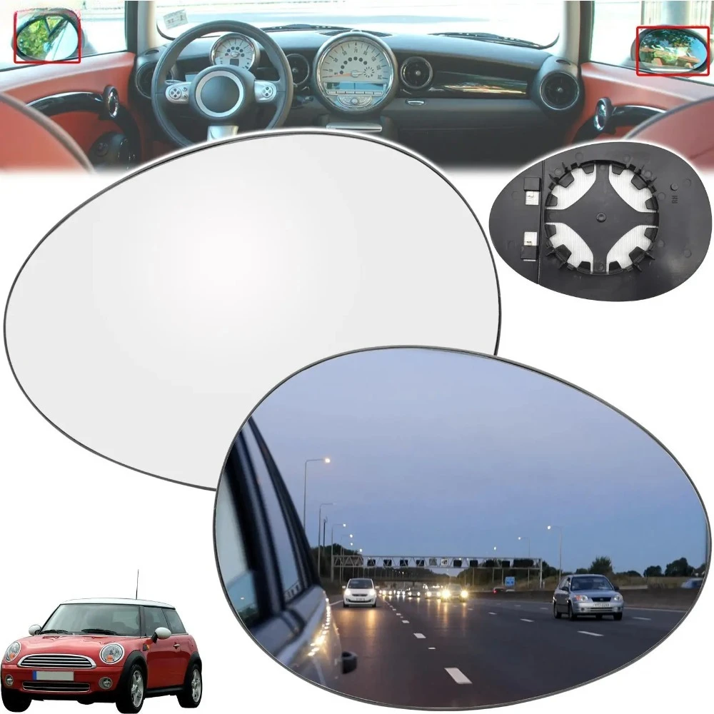 For Mini Cooper S One Countryman R55 R56 R57 R58 R59 R60 R61 2007 - 2014 Left Right Side Wing Mirror Glass Heated Convex Plate
