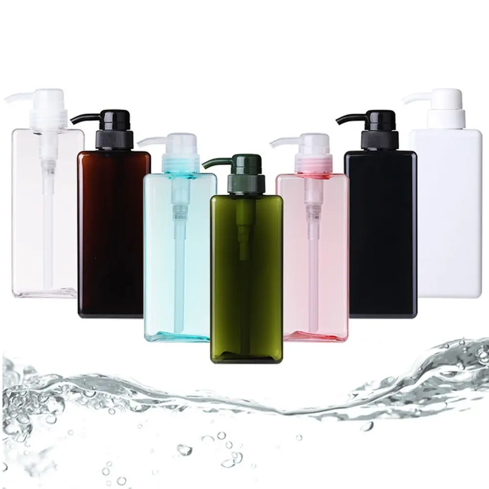 650ml quadratische klare Flasche Flüssig seife geschlagen Mousse Punkte Abfüllung Shampoo Lotion Dusch gel Pumpe Flaschen