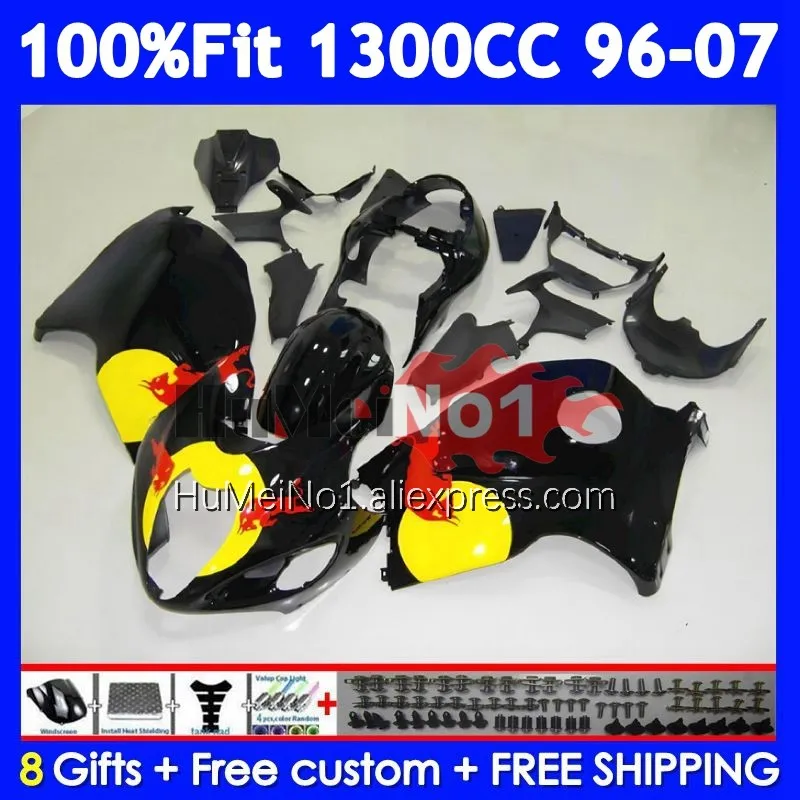 Fairing For SUZUKI GSXR 1300 CC Hayabusa GSXR-1300 126No.76 GSXR1300 96 97 98  Yellow red99 00 01 2002 2003 2004 2005 2006 2007