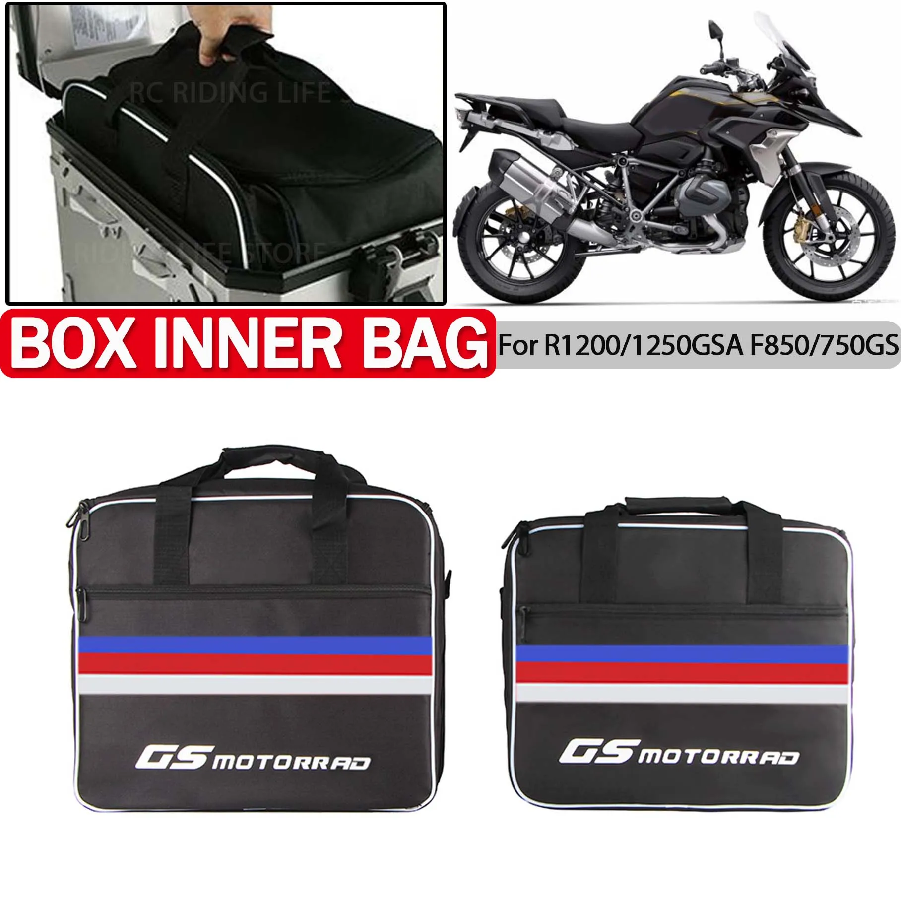 

For BMW R1200GS R1250GS R1200 R1250 F750 F850 F800F700 F650 GS ADV Motorcycle Saddlebag Luggage Inner Bag Expandable Saddle Bags