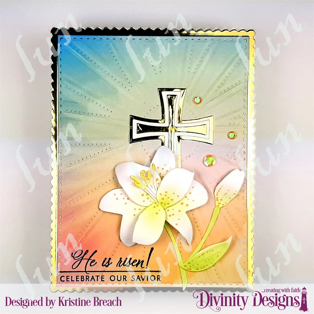 Spring Lily Easter Words Hot Foil Die Plate Sunburst Cross Foiling Egg Layering Combo Metal Cut Dies Diy Paper Card Scrapbooking