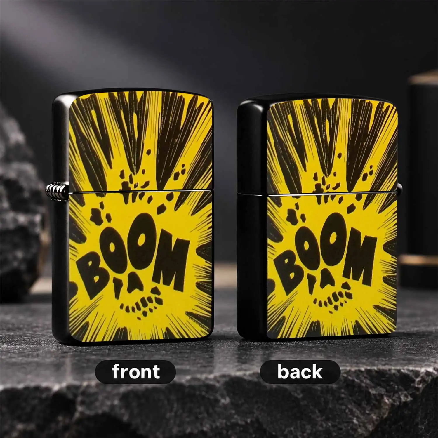 Retro Comic Boom Pattern Portable Lighter, Trendy Fun Explosion Design, Compact Easy To Carry, Perfect For Daily Gathering, Outdoor Camping, Party Use, Unique Decorative Gadget, Thoughtful Creative Gift For Friends And Trend Enthusiasts, Fi