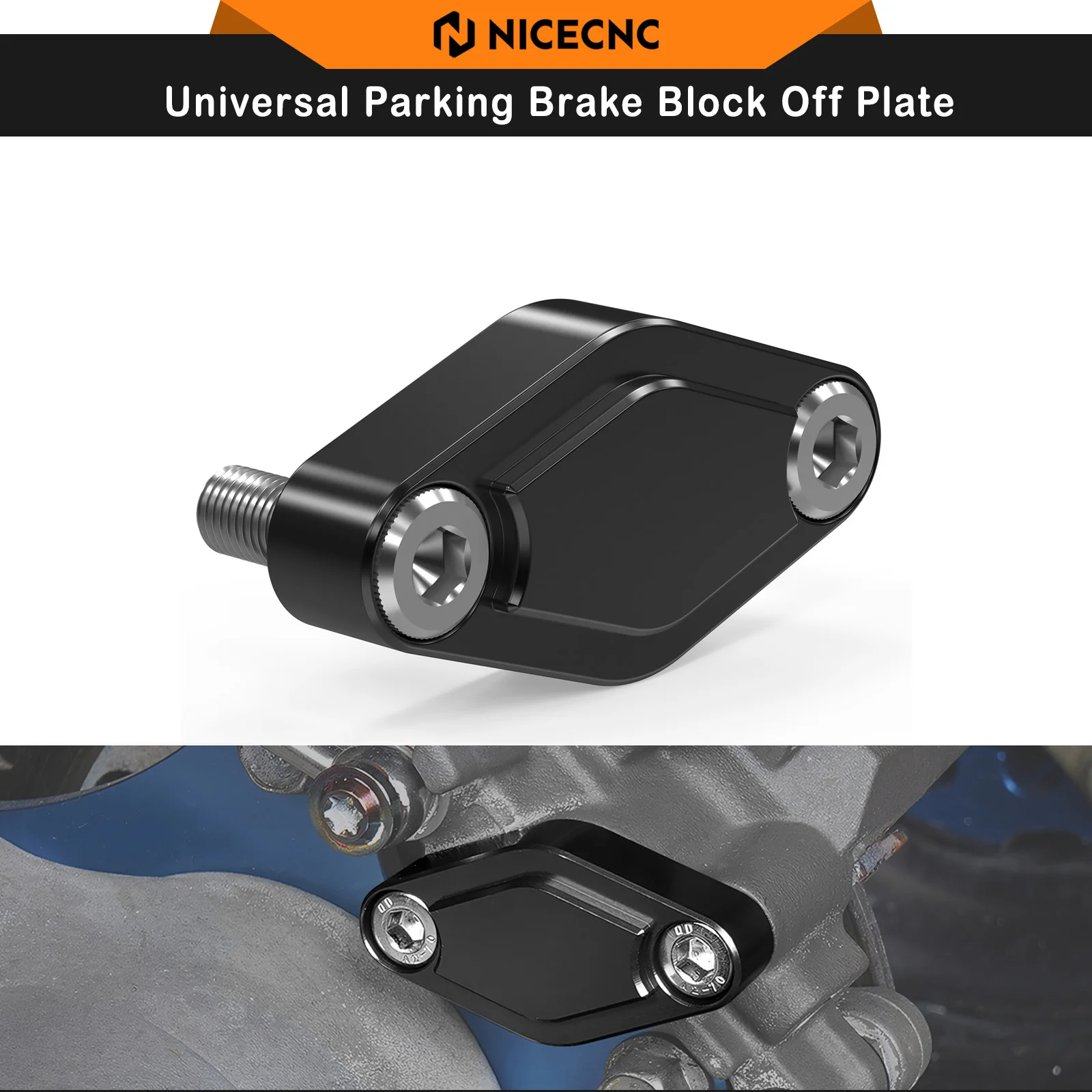 NICECNC For Yamaha Raptor 700 Universal Parking Brake Block Off Plate For Yamaha YFZ450 YFZ450R Banshee 350 Honda TRX450R ATV Ac