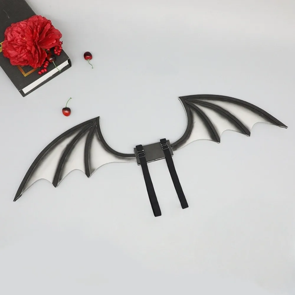 Modne, giętkie rekwizyty do kostiumów na Halloween, cosplay, DIY, uszy nietoperza 3D, przezroczysty pasek, futrzany ogon Diabła, dla dzieci