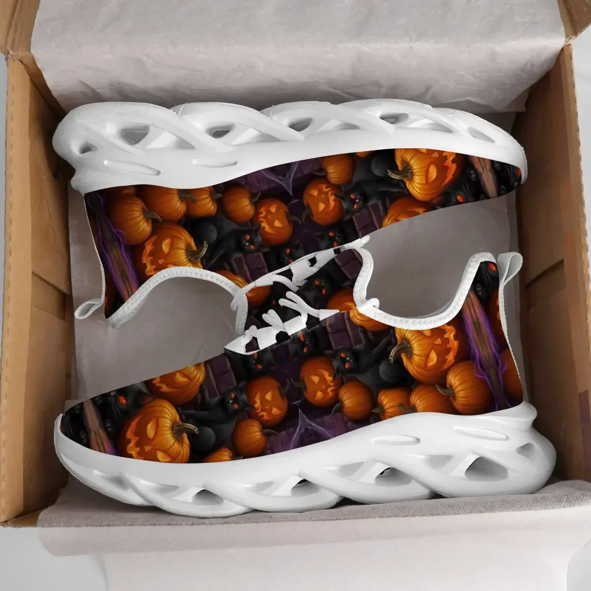 

Parent-child Casual Sports Shoes Lightweight Large-sized Flat Woven Outdoor Lace-up Christmas Cartoon Character Running Shoes