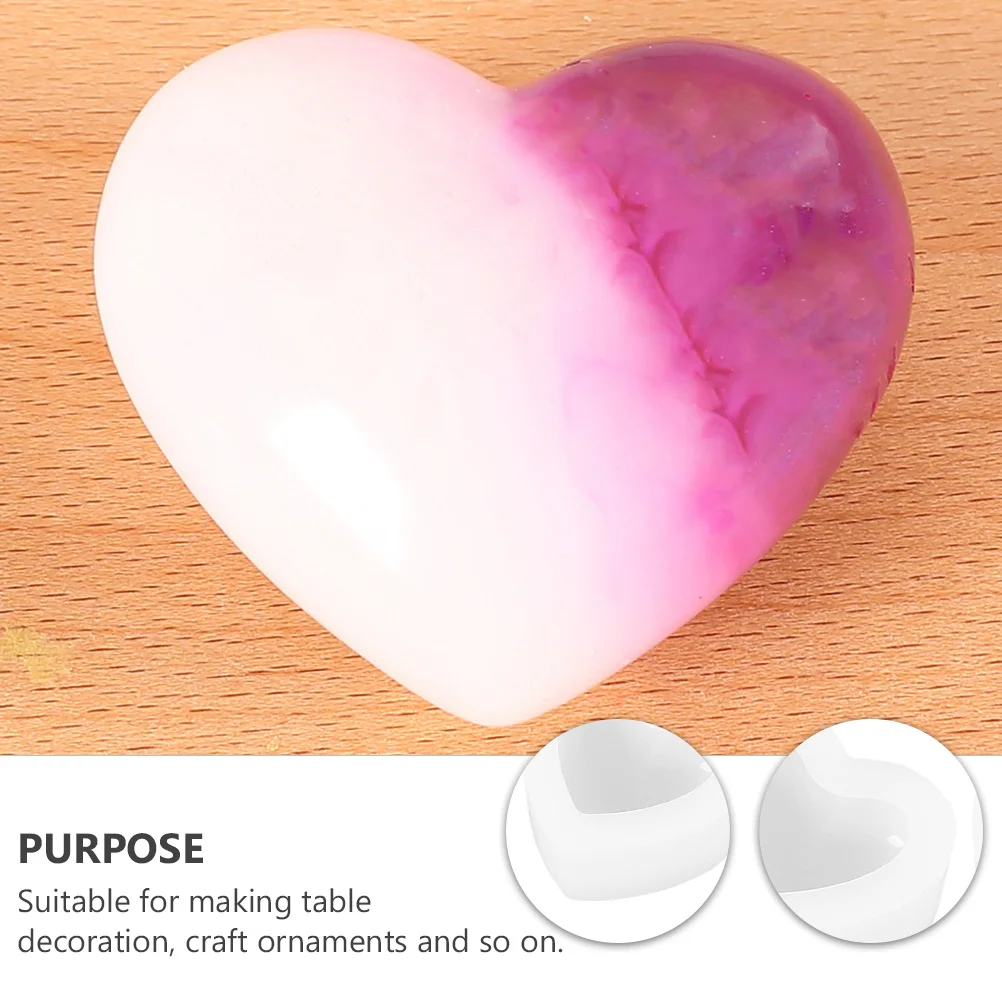 

2 Pcs Crystal Glue Love Mould Ornaments Tools Mold Accessories DIY Heart Shape Molds Silica Gel Silicone Moulds Epoxy