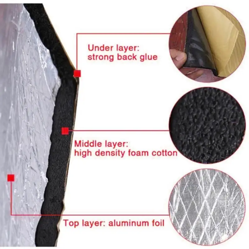 5 مللي متر سيارة عزل الصوت لوحة العزل امتصاص الصدمات هود جدار الحماية عزل الصوت العزل الحراري لوحات امتصاص الصدمات #5