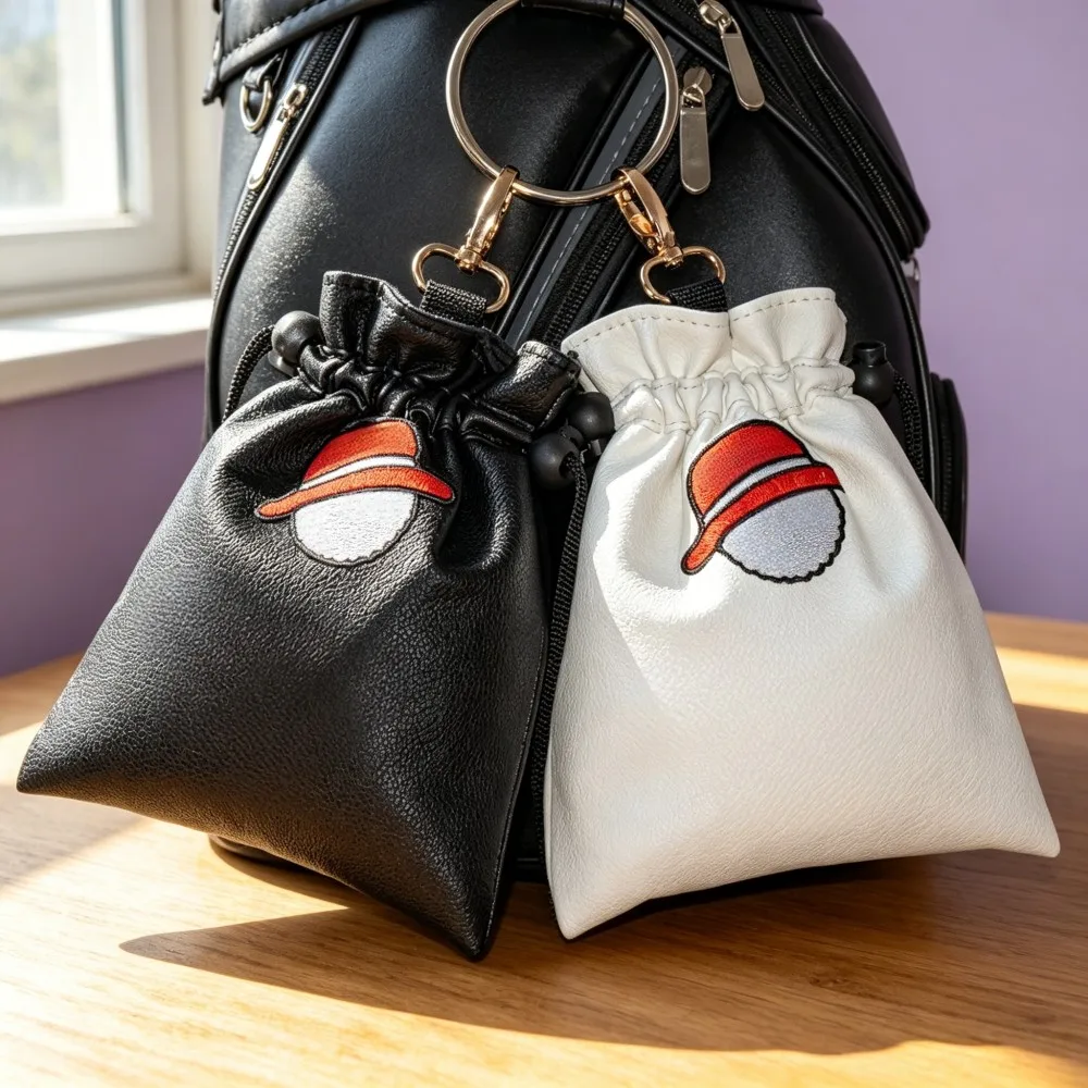 pu-hanging-drawstring-golf-ball-bag-portable-small-pouch-for-golf-tee-storage-lightweight-golf-accessories-organizer