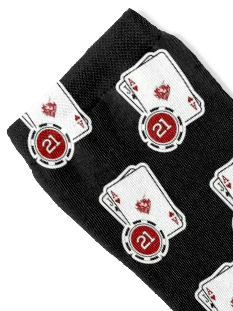 Blackjack 21 Socks Argentina cartoon Designer Man Socks Women's