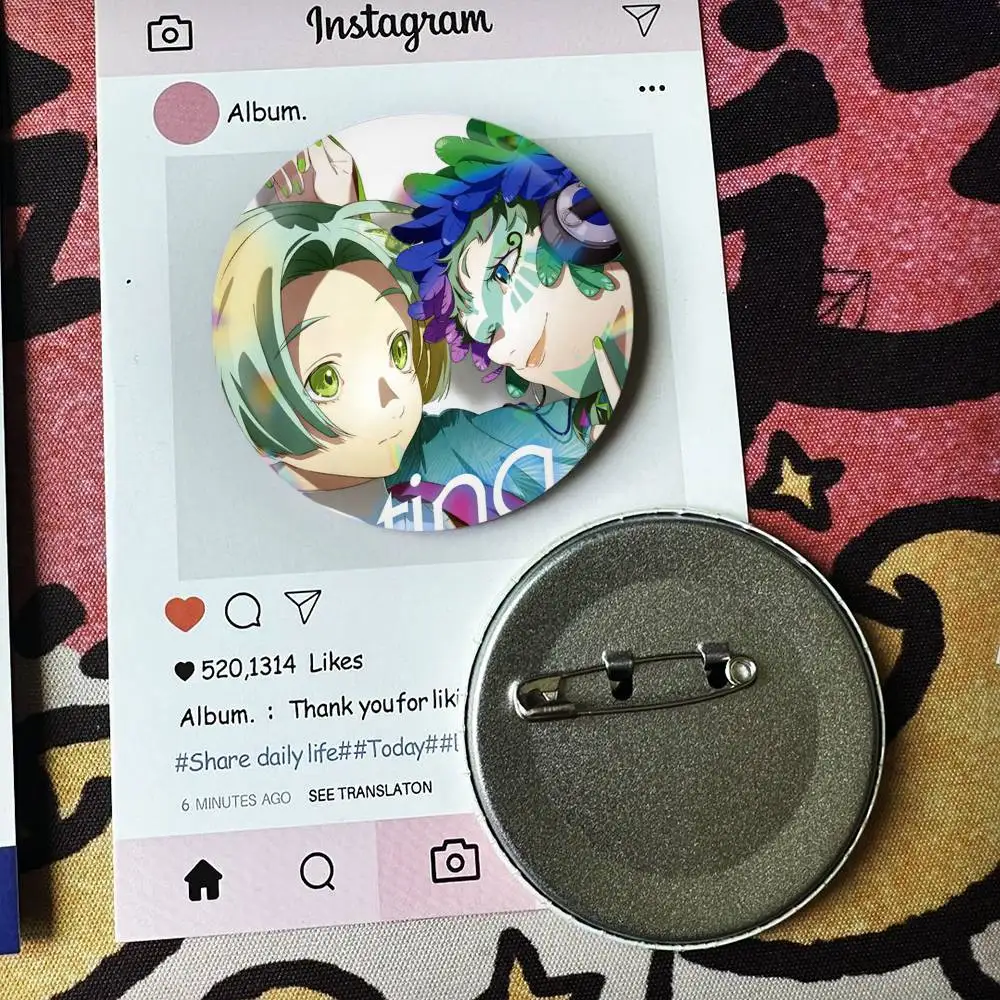 GNOSIA Anime G-Game Badge 25 32 44 58 75 mm Round Fans Collect Friends Gifts Brooch