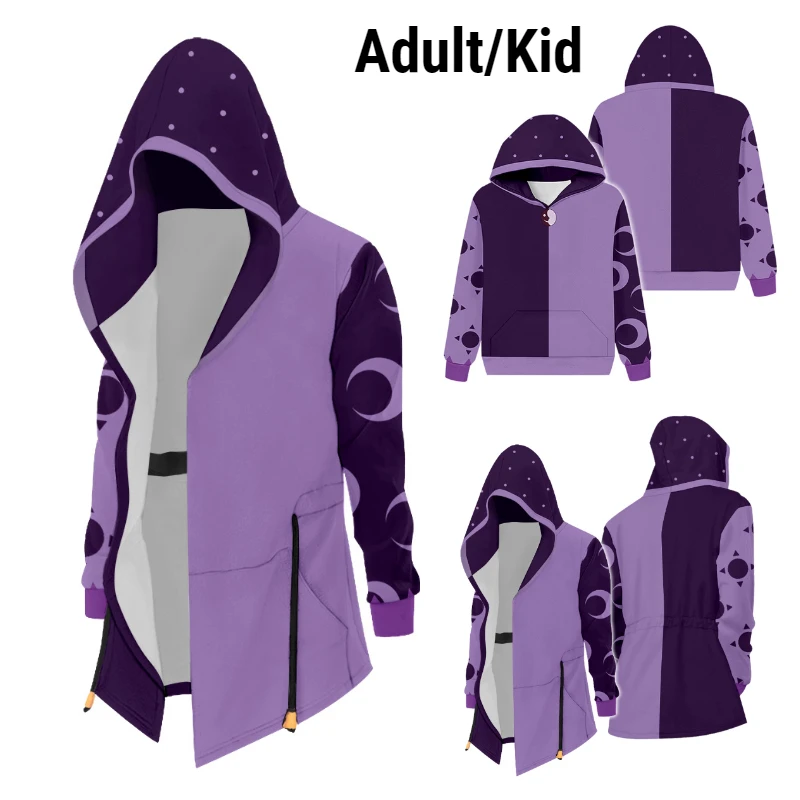 Erwachsene/Kinder die Eule cos Hauss ammler Cosplay Hoodie 3d gedruckt Sweatshirt Männer Frauen lässig Pullover Kapuzen jacke Mantel