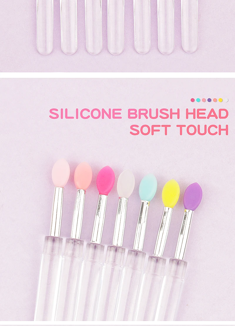 5 stücke klare Silikon Lippen bürste mit Abdeckung Concealer Pinsel wie Fingers pitzen q weiche Lippenstift Make-up Pinsel runden Kopf nicht gebrochen – Detail 4