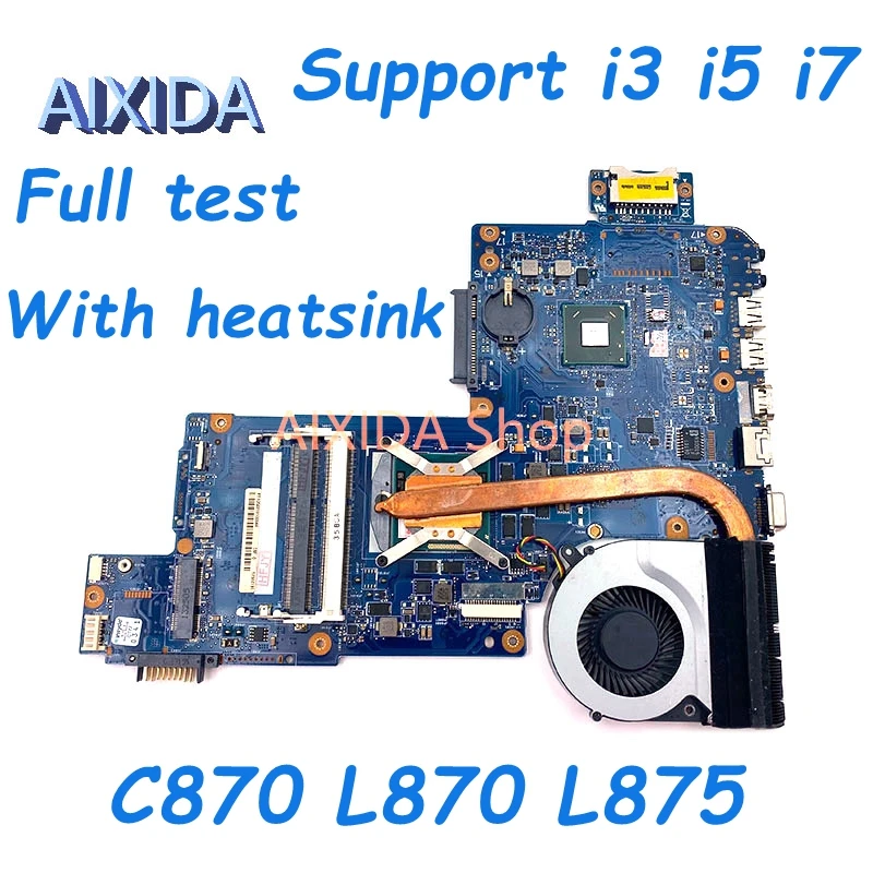 AIXIDA H000042250 H000038240 H000038230 H000046310 Mainboard For Toshiba Satellite C870 L875 L870 laptop motherboard hm76 DDR3