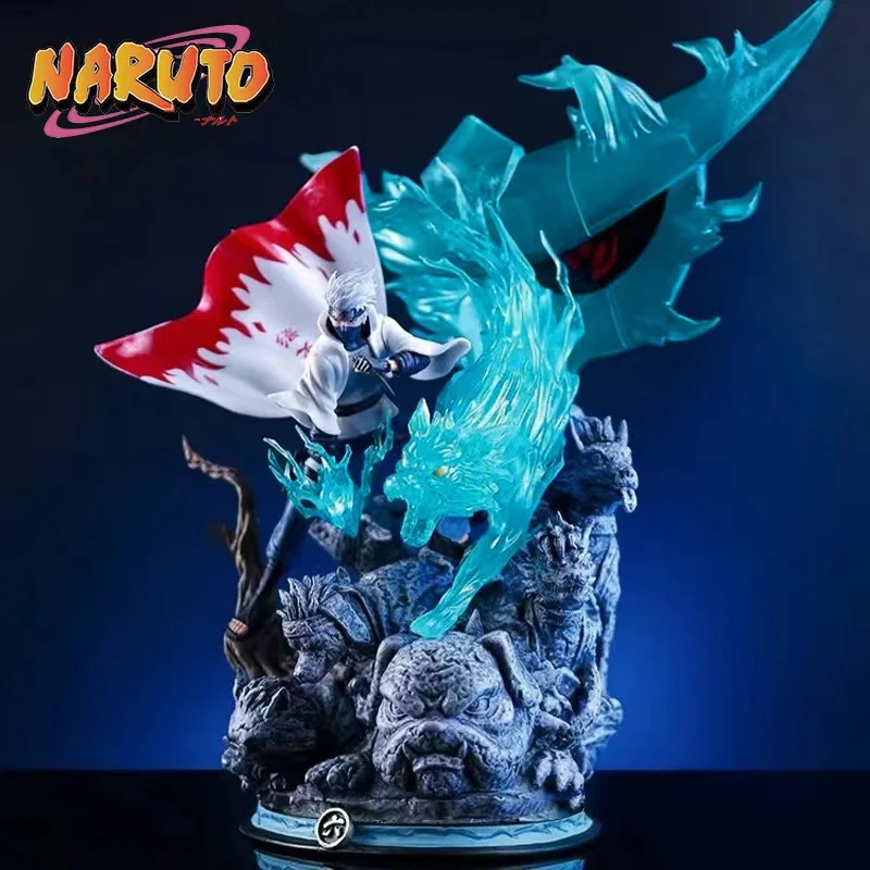 26Cm Naruto Anime Figuur Hatake Kakashi Standbeeld Beeldje Model Pop Ornament Collectie Kamer Decora Bureau Speelgoed Cadeau