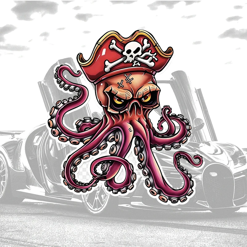 Car StickersWaterproof Durable Pirate Octopus Vinyl Stickers High Quality for Car DecorationAuto Decor