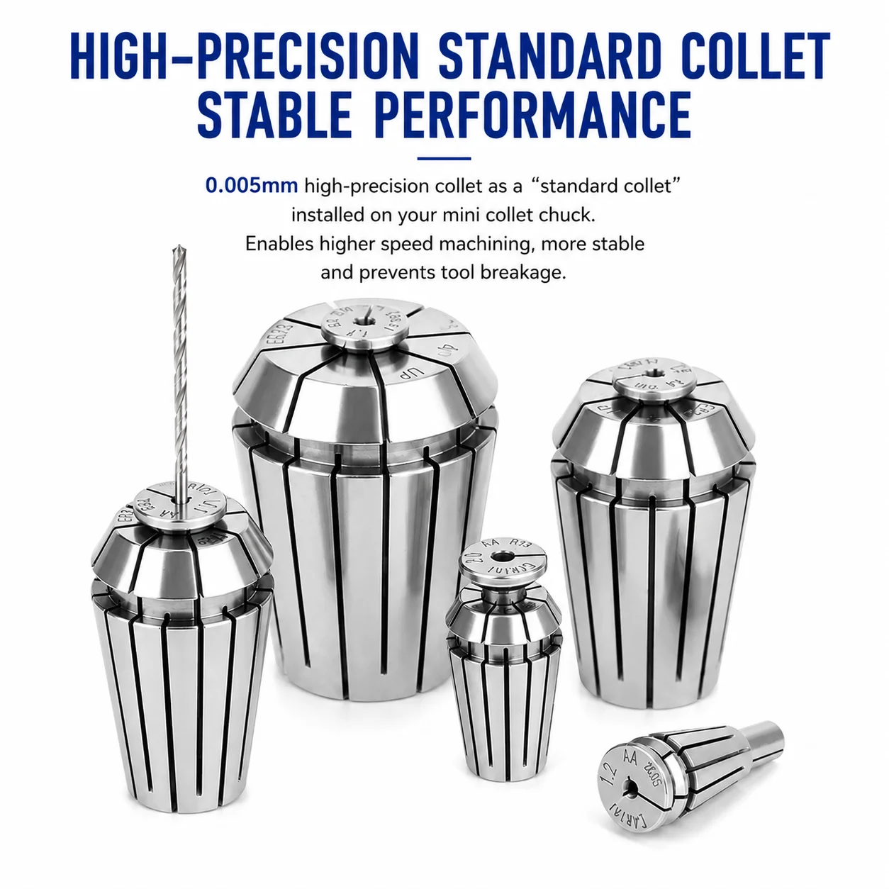 ER Collet 0.4-2.5mm Micro Drill Holder C4 Small Diameter Mini Collet Chuck