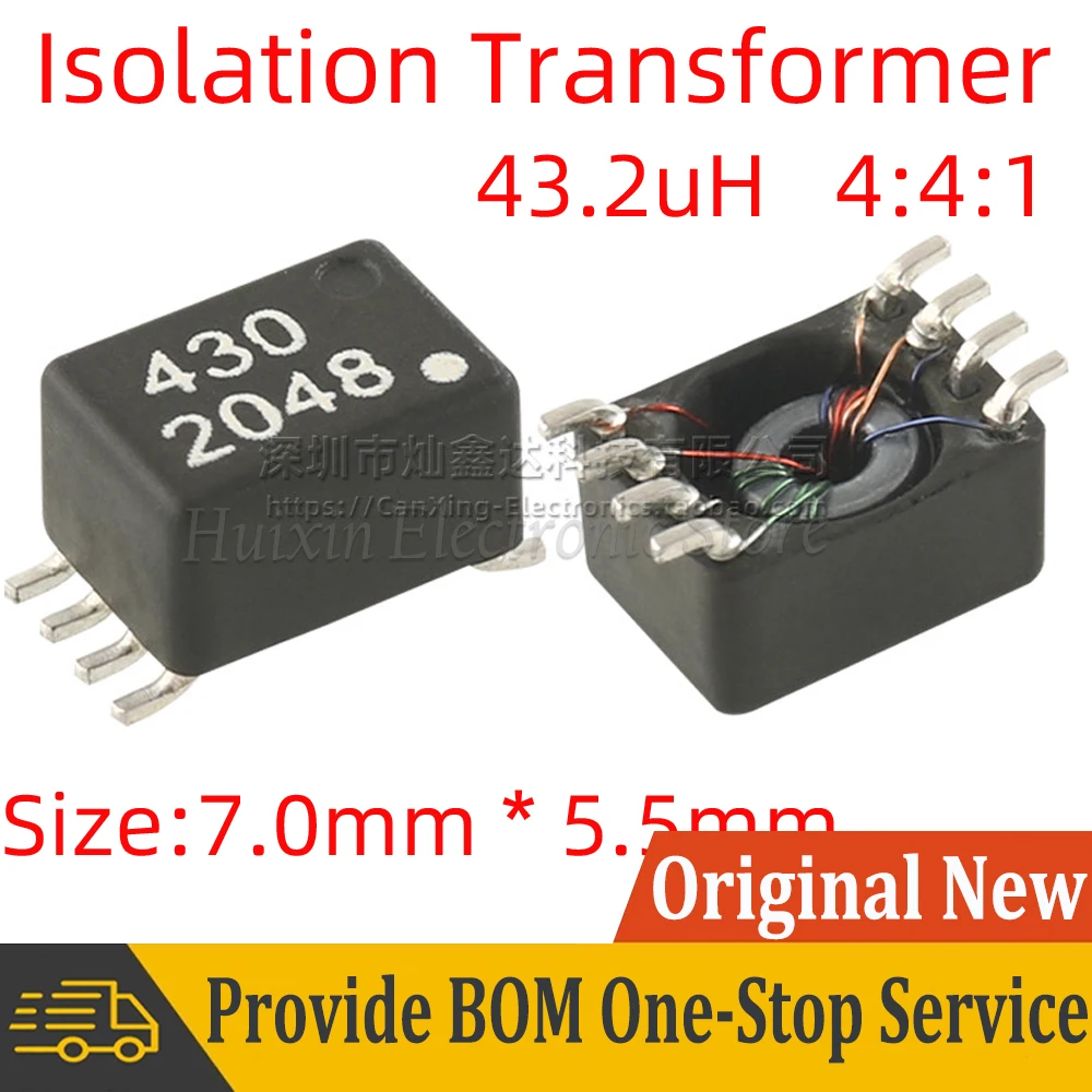 5pcs SMT 43.2uH Multi Winding Turns Ratio 4:4:1 High Isolator Isolation Signal Pulse Transformer STT0805430YBF