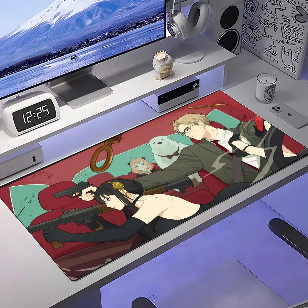 S-spy X Family Mouse Pad Large Anti-Slip Rubber Gaming MousePad Durable Desk Pad Thick Seam Edge Suitable For Office And Gaming