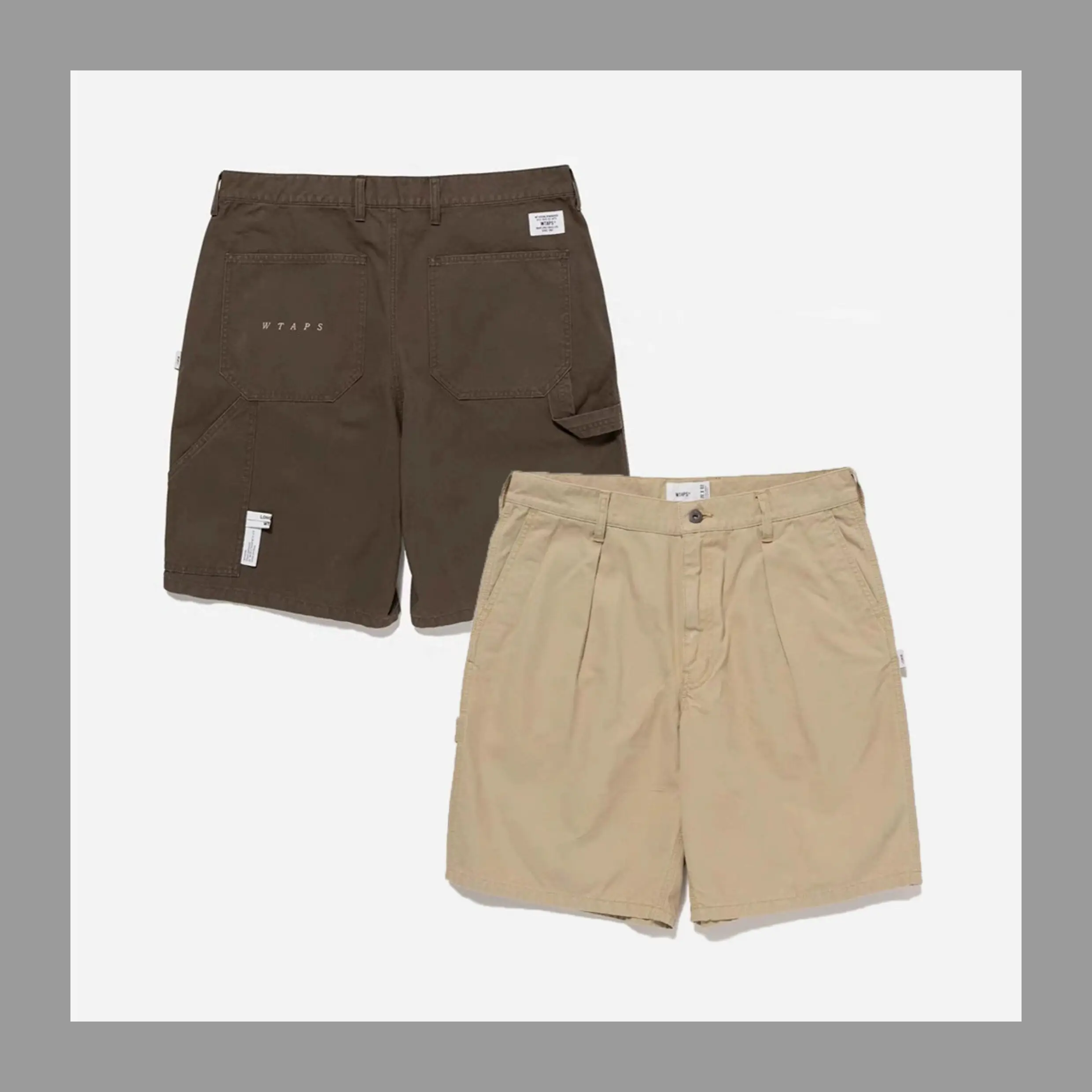 WTAPS 26SS Men Cargo Shorts Summer Loose Fit Multi Pocket Workwear Japanese Streetwear Knee Length Casual Shorts