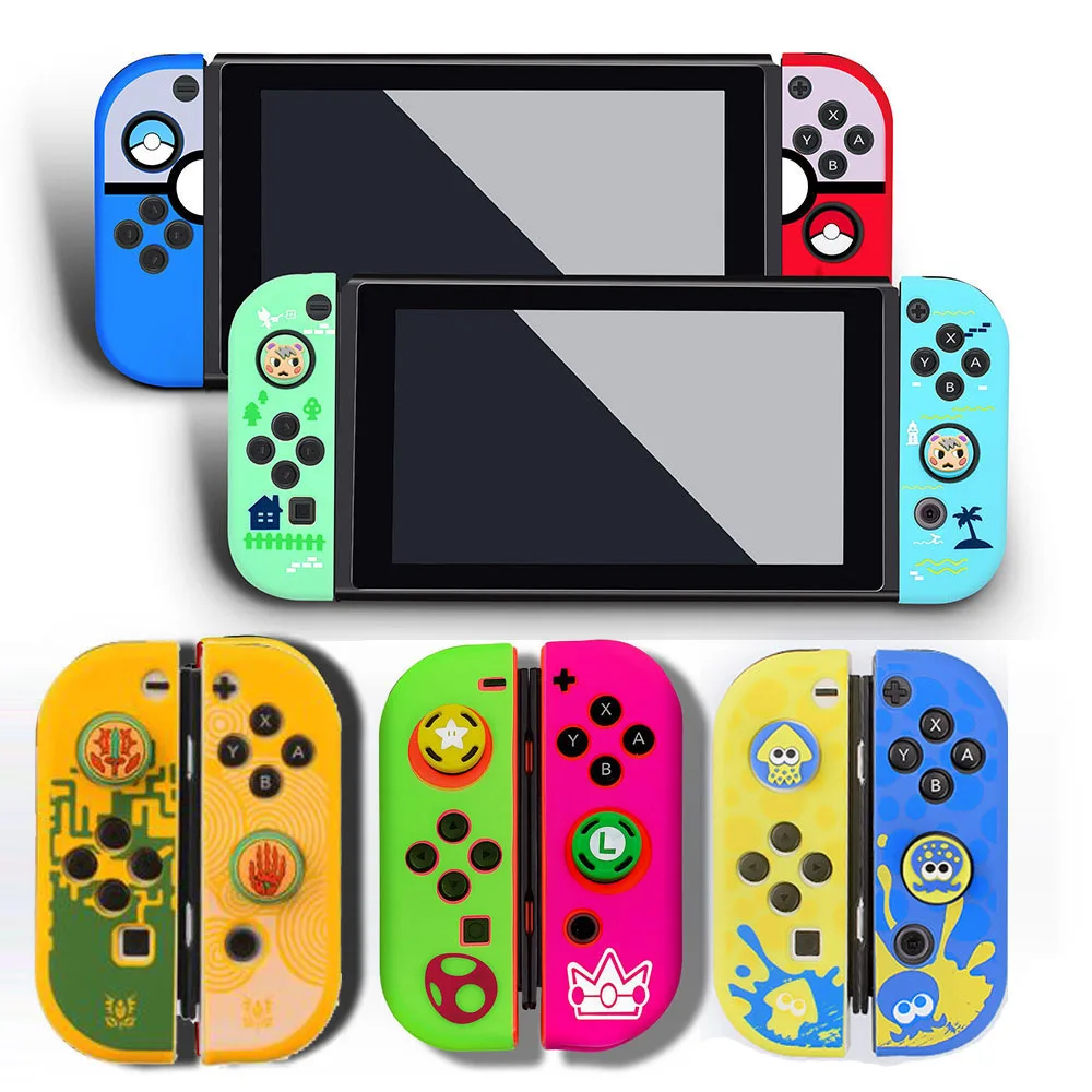 Coque souple en Silicone pour manette de jeu Nintendo Switch Oled NS Joy-Con, capuchon de poignée