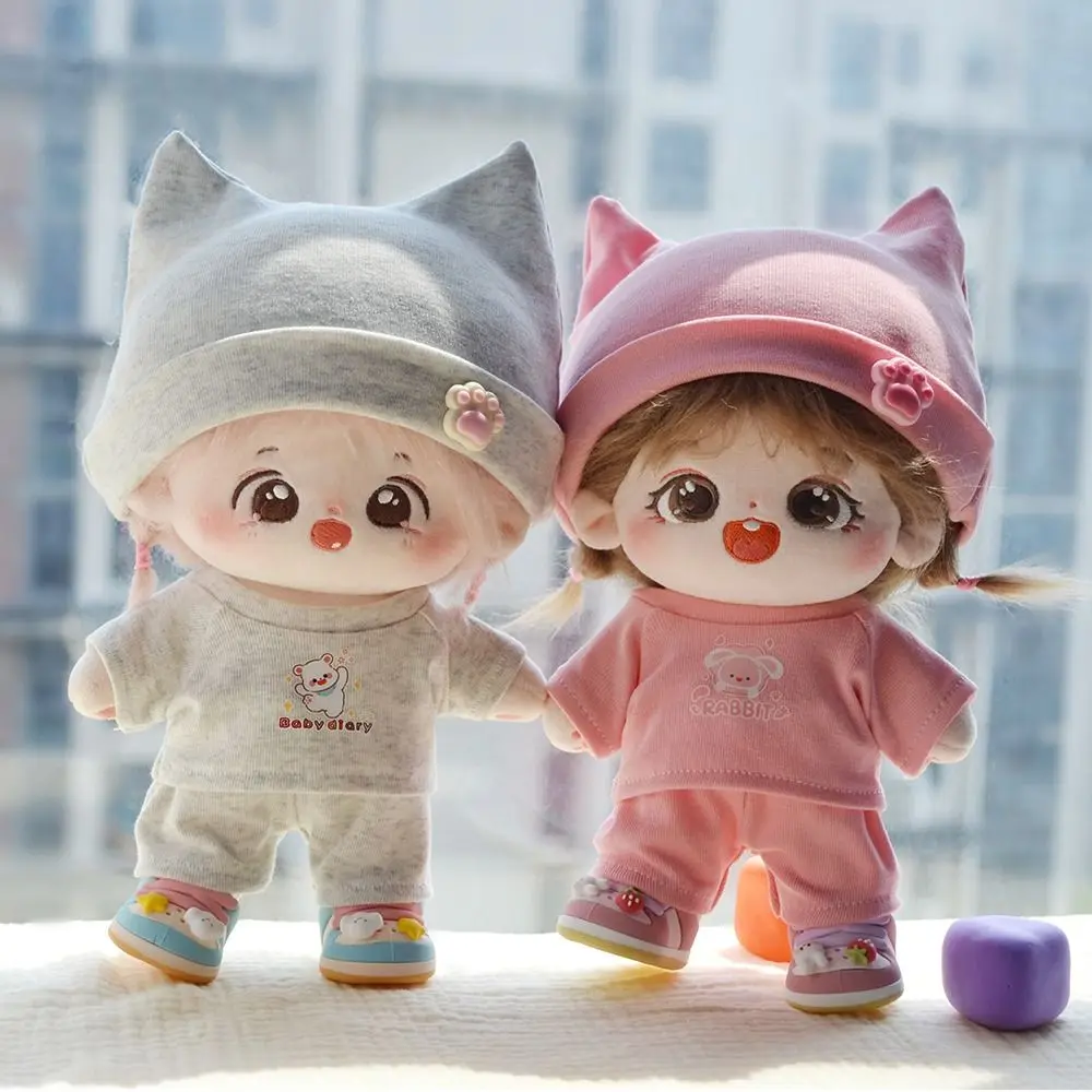 20cm Cotton Doll Clothes Hand-made Doll T-shirt Dress Up Gift Multiple Styles Replacement Outfit DIY Doll Accessories