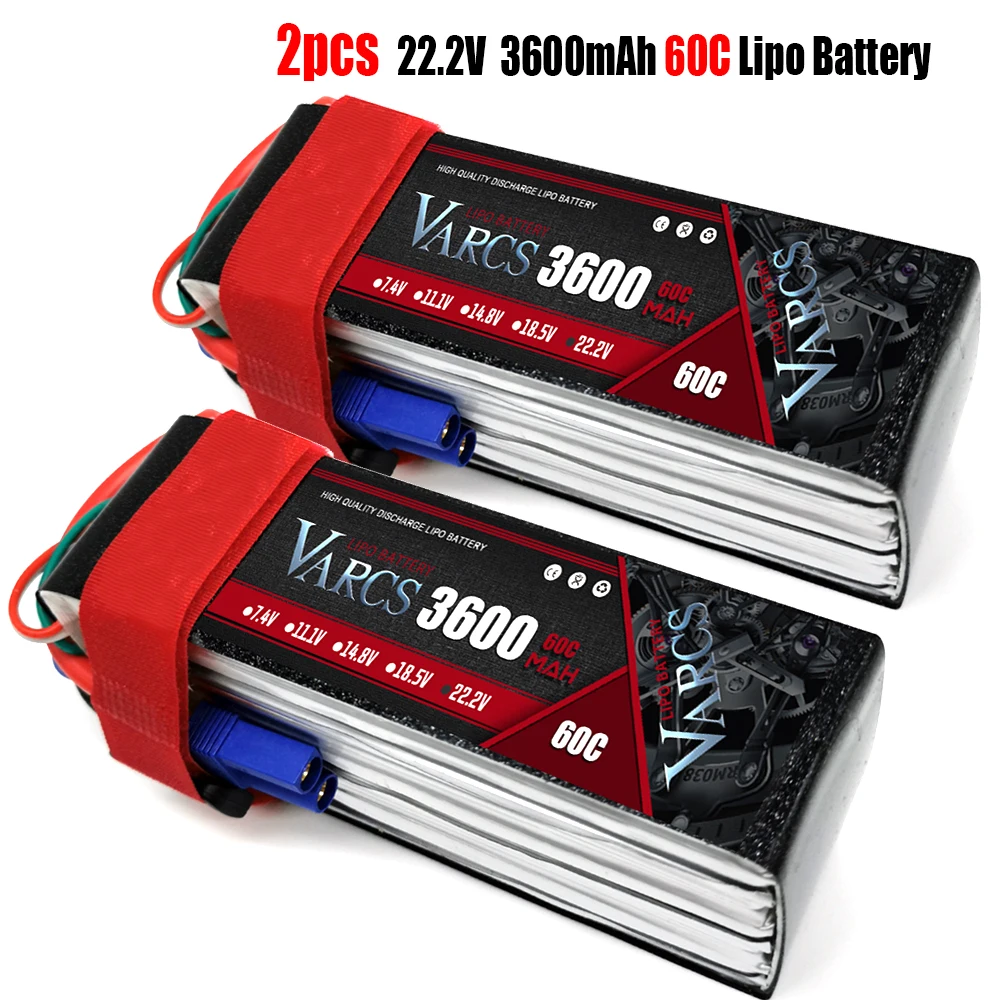 Lipo Batteries VARCS 7.4V 11.1V 15.2V 14.8V 22.2V 2S 3S 4S 6S 3600mAh 5200Mah 6300Mah 6500mAh 6200mAh 6750mAh 8000mAh 7000mAh