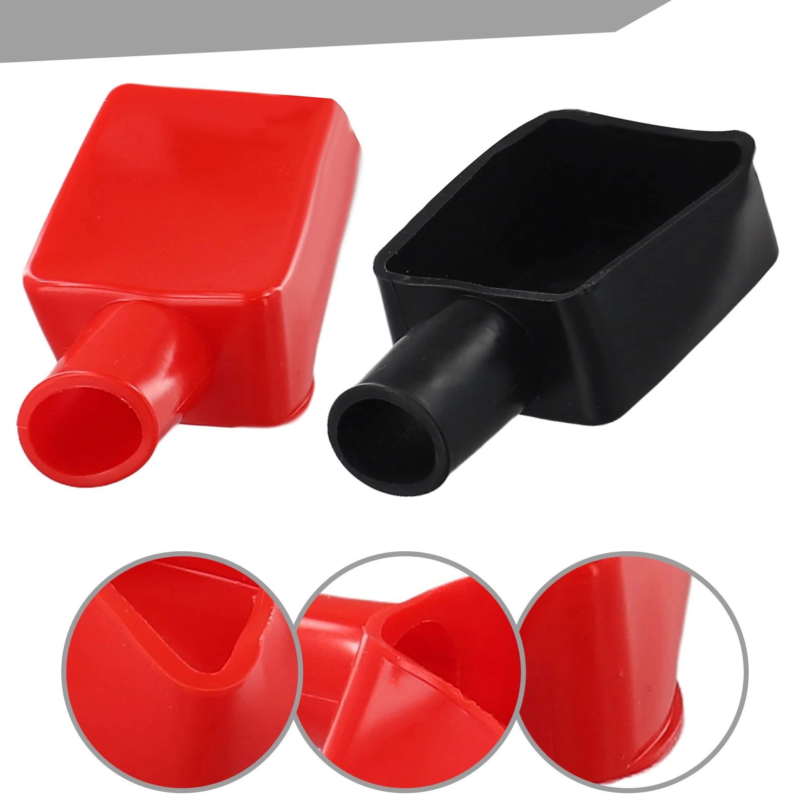 Protective Battery Terminal Covers Pair for Positive & Negative Terminals Suitable for Classic Car Batteries 2PCS Set