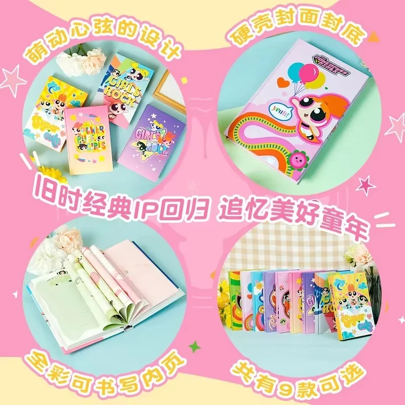 The Powerpuff Girls Color Page Notebook Kawaii Diary Extract Notebook Student Office Stationery Friend Gift New Ins Popularity