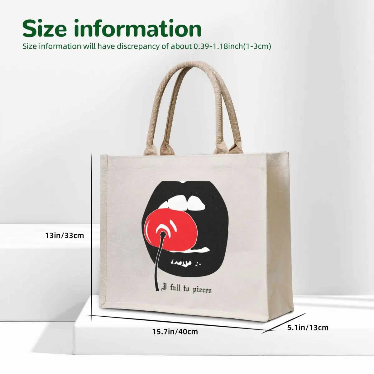 Cherry Tote Bag Canvas stote bag Women's handbag Eco bag woman shopping