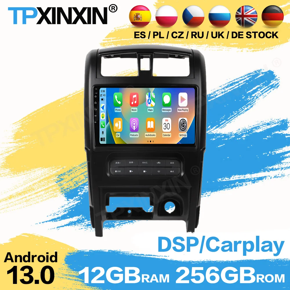 

Мультимедийная система на Android 12, 8 + 256 ГБ, для Great Wall Haval H3 2003 2004 2005 2006 2007 2008 2009 Carplay Radio Coche с Bluetooth GPS