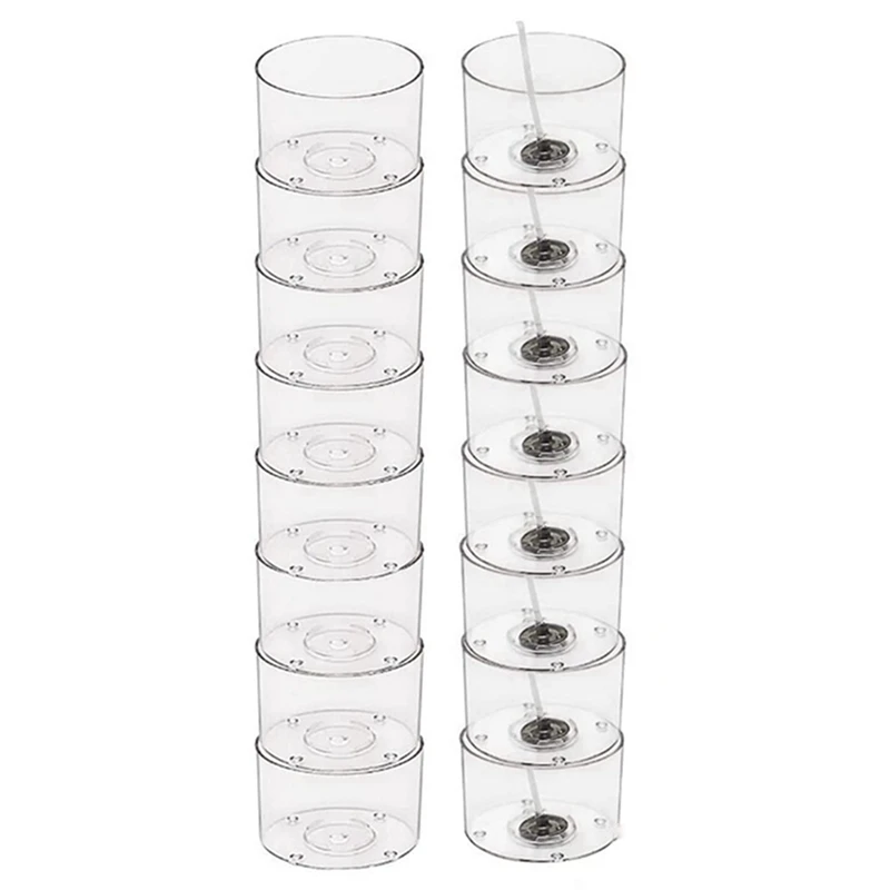 

200 Pcs Tea Light Candle Cups-Plastic Clear Candle Making Kit -200 Pcs Candle Wick - Candle Wax Jars Molds