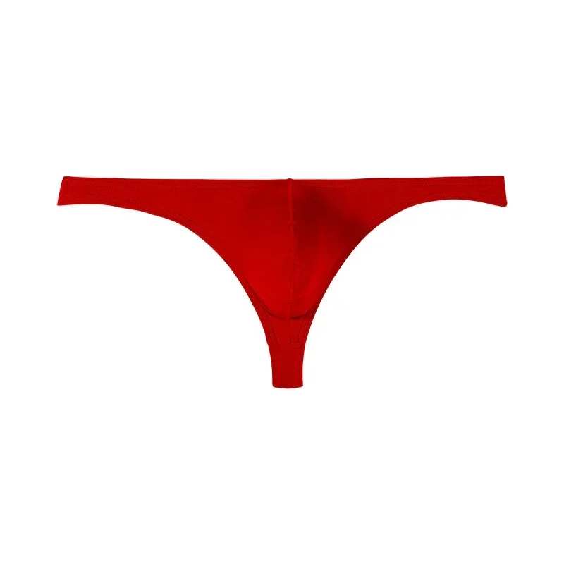 Men\'s pure cotton T-back breathable underwear low waist U-convex hip-lifting thong