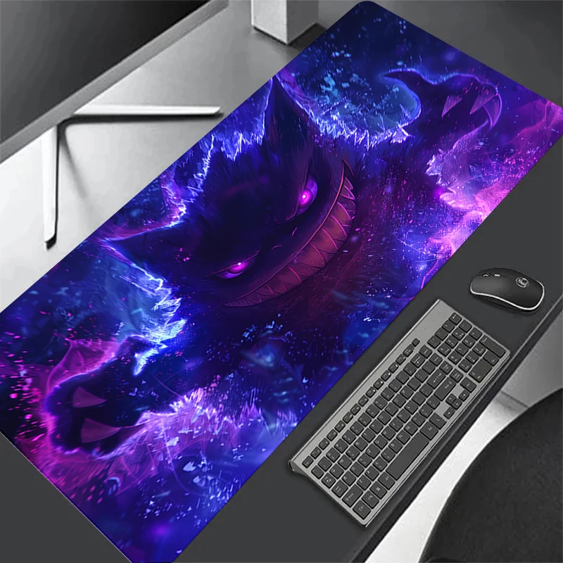 لوحة ماوس كبيرة 900x400 غير قابلة للانزلاق Gengar P-pokemon G-Gengars حصيرة لوحة المفاتيح ألعاب الكمبيوتر لطيف المطاط Kawaii الجدول منصات أجهزة الكمبيوتر المحمولة الألعاب