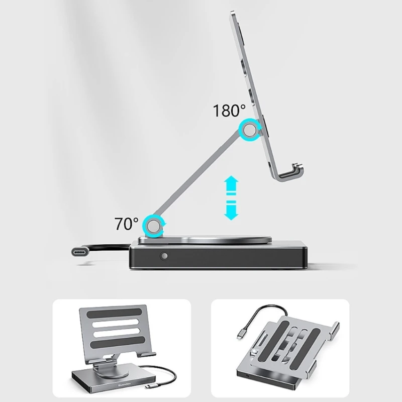 K1AA 8/9 في 1 USB C محطة الإرساء للأجهزة اللوحية USB C النوع C إلى 4K 60Hz 5GBPS