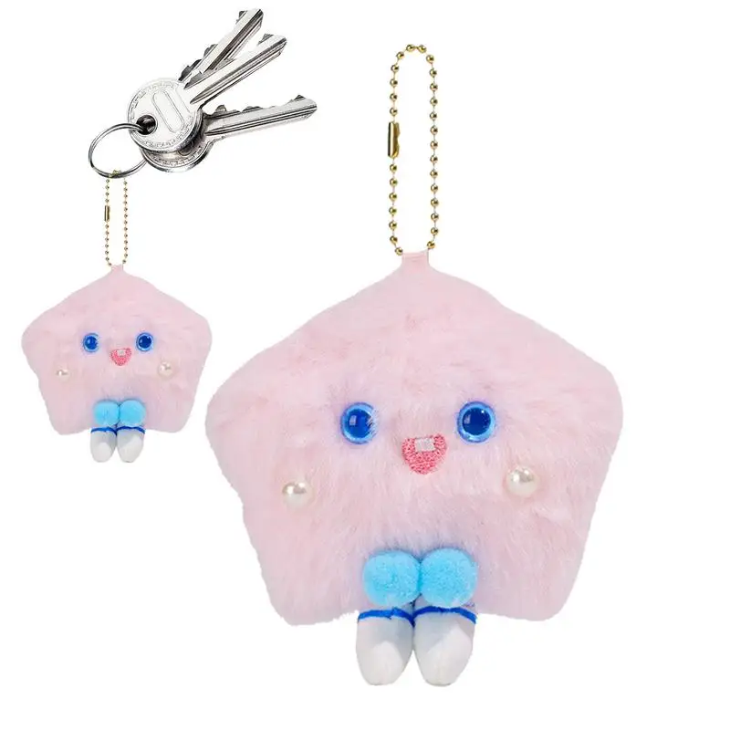 Jouet en Peluche Étoile Rose, Pendentif pour Sac à Dos, Mignon, Portable, Clé, Pendentif, Animal Doux, Porte-clés pour Sac