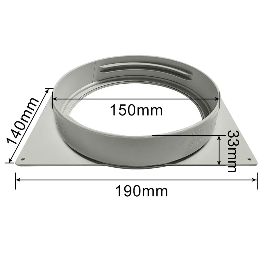 

150mm Air Conditioner Exhaust Duct Interface Mobile Air Conditioner Interface Baffle Connector AC Parts ﻿ Air Vent Connector