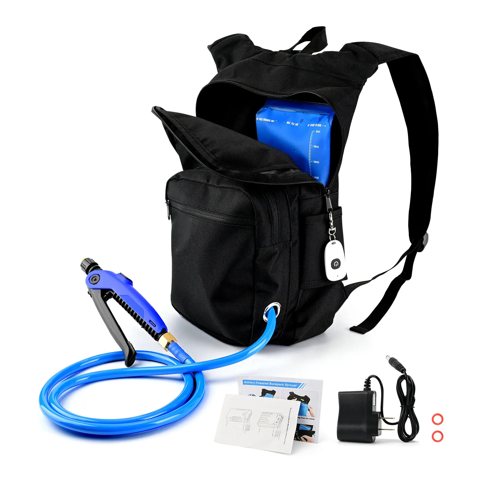 

Электрический распылитель воды FOSHIO с регулируемой насадкой, автомойка, чистка сада, поливочный шланг, рюкзак для мойки высокого давления