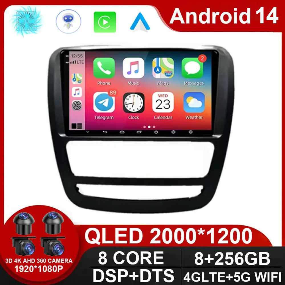 

Android 14 Radio Car Player For JAC T6 T8 2015 2016 2018 2022 2021 Headunit Radio Stereo Tape Recorder GPS Navigation No DVD