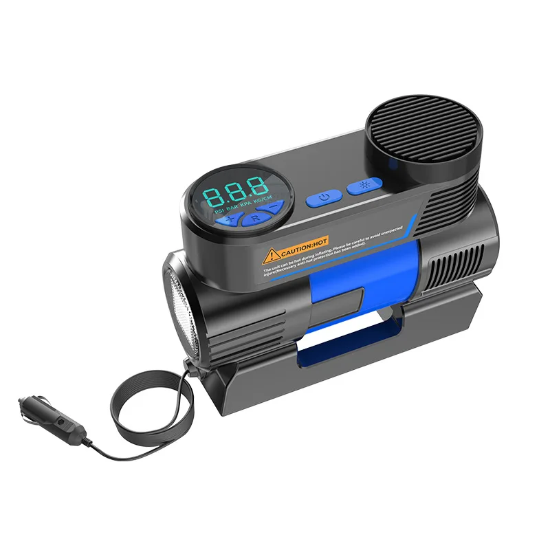 Portable Tire Inflator Air Compressor DC 12V Auto Tire Pump with Digital Pressure Display,150PSI with Emergency LED Light