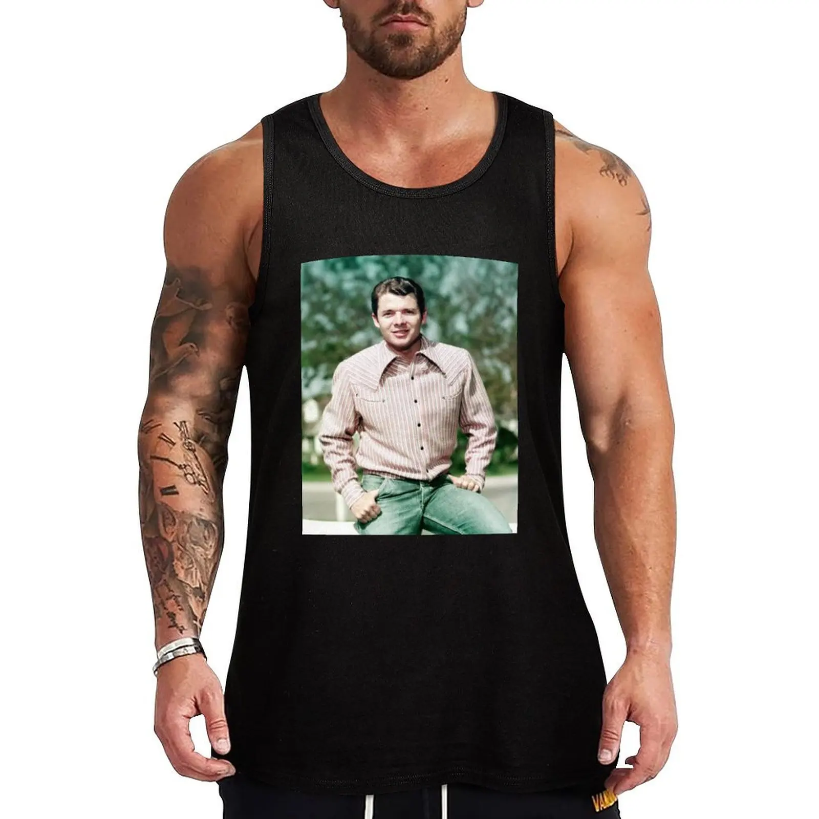 Audie Murphy handsome Tank Top Sports Performance Tank Top Gym Fitness Sleeveless