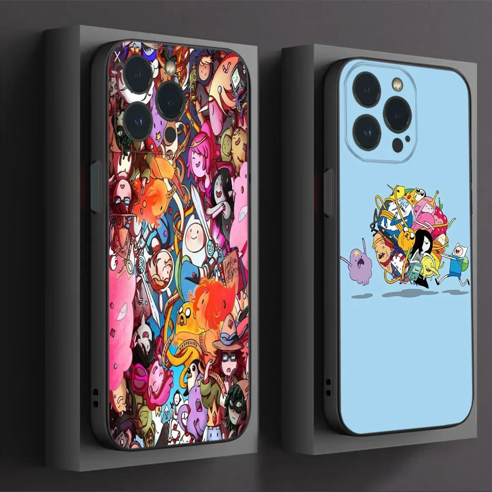 

Anime A-AdventureS Time Phone Case For IPhone16 15 14 13 12 Mini 11 Pro XS Max X XR SE5 6 7 8 Plus Soft Silicone Cover
